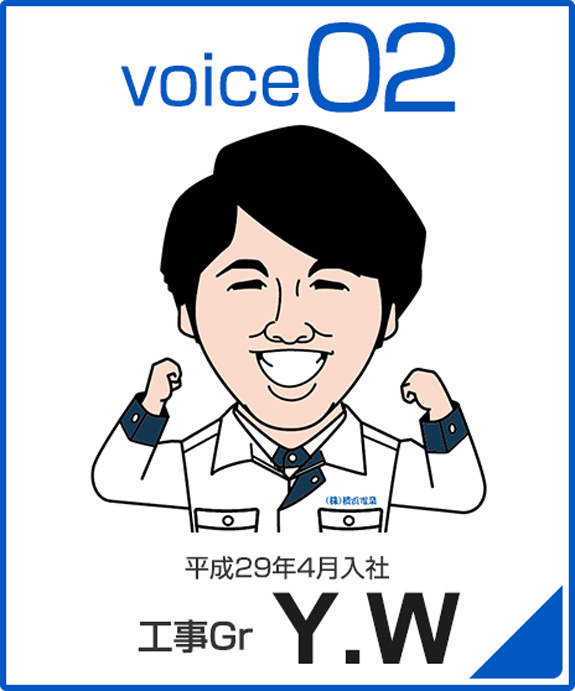 平成29年4月入社　工事Gr　Y.W
