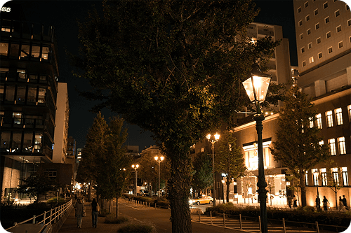 万国橋通りガス灯